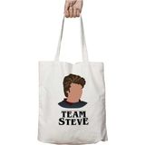 Team Steve Steve Takımı Iki Tarafı Kalıcı Baskılı Yıkanabilir Okul Plaj Omuz Bez Çantası