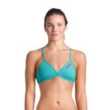 Team Swim Top Tie Back Solid Kadın Beyaz Yüzücü Bikini Üstü 004768890
