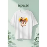 Team Taylor The Summer I Turned Pretty Baskılı Pamuklu Oversize T-Shirt - Beyaz - XL