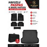 TEAMCAR Kia Sportage 2017 Model Bagaj Havuzu+Havuzlu Paspas Takımı Enerji siyah