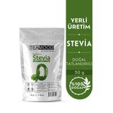 TEAMOOD Stevia Doğal Tatlandırıcı Şeker Otu Yaprağı - Şekersiz Kalorisiz Yağsız Stevya Yaprağı - 50 gr