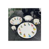 TEBAK COLLECTION Prenses Desen Porselen 5 Parça Çocuk Yemek Takımı Mama Seti