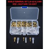 Tech Kablo Terminal Set 2,8-4,8-6,3 mm Sarı Dişi + Kılıf 120 Adet