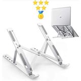 Techadres Notebook MacBook Katlanabilir Taşınabilir Metal Standı - Gümüş