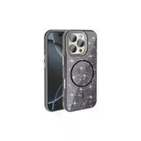 Techaks Apple Iphone 16 Pro Uyumlu Kılıf Magsafe Şarj Özellikli Parlayan Simli Silikon Kapak Tchİp16ProOksoKapakTch