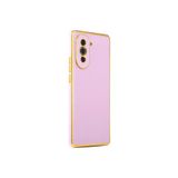 Techaks Kılıf Kenarları Altın İşlemeli Parlak Renkli Luxury Kapak Bark Lila Huawei Nova 10 ile uyumlu