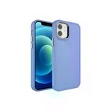 Techaks TCHS-24445 Iphone 11 Uyumlu Metal Çerçeve Ve Buton Tasarımlı Sert Zore Botox Kılıf-Lavendery Gray