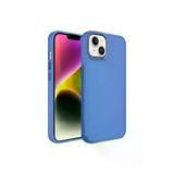 Techaks TCHS-25089 Iphone 13 Uyumlu Metal Çerçeve Ve Buton Tasarımlı Silikon Zore Luna Kılıf-Lavendery Gray