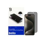 Tech&Bello Accessories İphone 14 Uyumlu Defender Ekran Koruyucu Privacy (Hayalet) Temperli Tam Kaplama Kırılmaz Cam