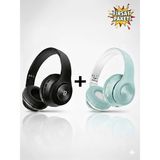 Tech&bello Accessories Kablosuz Kulaküstü Bluetooth Kulaklık Stereo-Mikrofon-Aux HK-036 - Siyah - Mavi