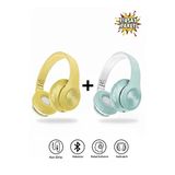 Tech&bello accessories Kablosuz Kulaküstü Sarı+Mavi Bluetooth Kulaklık Stereo-Mikrofon-aux Sd Kart HK-036