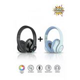 Tech&Bello Accessories Kablosuz Kulaküstü Siyah-Mavi Bluetooth Kulaklık Stereo-Mikrofon-Aux Sd Kart Hk-035