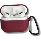 Tech&bello accessories Premium Silikon Pro ve Pro 2 Nesil Premium Koruyucu Içi Kumaş Kulaklık Kılıfı - Bordo