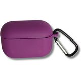 Tech&bello accessories Premium Silikon Pro ve Pro 2 Nesil Premium Koruyucu Içi Kumaş Kulaklık Kılıfı - Koyu Mor