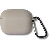 Tech&bello accessories Premium Silikon Pro ve Pro 2 Nesil Premium Koruyucu Içi Kumaş Kulaklık Kılıfı - Krem