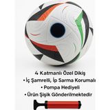 Techcg Futbol Topu Dünya Kupası Tasarımı Profosyonel Top Halı Saha Çim Saha + Demir Hava Pompa - Çok Renkli