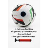 TECHCG Futbol Topu Dünya Kupası Tasarımı Profosyonel Top Halı Saha Çim Saha + Demir Hava Pompası Renkli