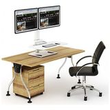 Techly Çift Ekranlı, Yüksekliği Ayarlanabilir Ayakta Çalışma Masası - 804 x 635 x 1120 mm - Siyah
