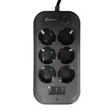 Techmaster 3 Usb Akim Cocuk Korumali 6Li Priz 2Mt Kablo