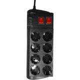 Techmaster 3 USB Akım Çocuk Korumalı 8'li Priz 2 mt Kablo