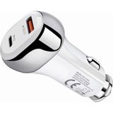 Techmaster 38W Pd 20W Qc 3.0 18W Hızlı Araç Şarj Cihazı YSY312 Beyaz - Siyah