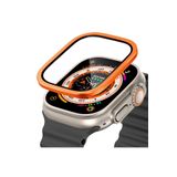Techmaster Apple Watch Ultra Apple Watch Ultra 2 49mm Uyumlu Metal Çerçeveli Ekran Koruyucu