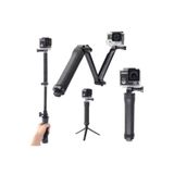Techmaster Katlanabilir 3 Way Çok Yönlü Aksiyon Kamera GoPro ile Uyumlu Tripod Monopod