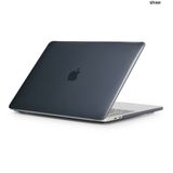 Techmaster MacBook Air 13 A1932 2018 A2179 2020 Kristal Şeffaf Kapak Siyah Kılıf