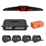 Techmaster Renkli Dijital Ekranlı Araç Park Sensörü Sesli 22mm Siyah PS03