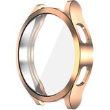 Techmaster Samsung Galaxy Watch 4 40MM Silikon Kapak Kılıf Ekran Koruyucu - Altın