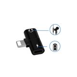 Techmaster Siyah iPhone 7 8 Plus X Xr Xs 11 12 Pro Max Kulaklık Şarj Giriş Adaptör