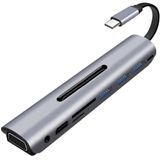 Techmaster Type-C 9in1 4K 3 Usb Şarj Girişli Hdmi Vga Micro SD TF Kulaklık