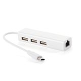 Techmaster Usb-C 3.1 Type-C 3 USB 3.0 ve RJ45 Yüksek Hızlı Ethernet Port