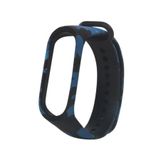 Techmaster Xiaomi Mi Band 3 Ve 4 Akıllı Bileklik Kamuflaj Tme Kordon Kayış Mavi