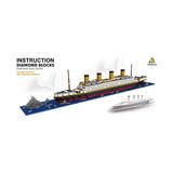 Technik Titanic Gemi Inşa Kiti, 1860 Klemensler Mikro Titanik Gemi Model Kiti, Teknoloji Yolcu Gemisi Yapı Seti, LEGO ile Uyumlu - standart