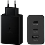 Technio 3in1 Trio 65W (65W Typec + 25W Typec + 15W Usb) Çıkışlı Süper Hızlı Çoklu Şarj Aleti + Pd Kablo - Siyah
