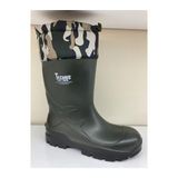 Techno Boots -30 Derece Soğuğa Dayanıklı 35 cm Kısa Boy Su Geçirmez Unisex O4 Çeliksiz Burunsuz Poliüretan Çizme - Haki - Yeşil