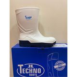 Techno Boots O4 Kısa Boy Beyaz Çeliksiz - 30 Derece Soğuğa Dayanıklı Termo Tabanlı Poliüretan Gıdacı Çizme