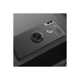 Techno Guru Honor 8c Ultra Koruma Sağlayan Stant Özellikli Yüzüklü Ravel Silikon Kılıf - Siyah