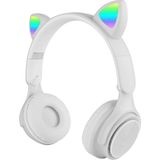 Techno Guru Mobify M6 Pro Cat Rgb LED Işıklı Ayarlanabilir ve Katlanabilir Kulak Üstü Bluetooth Kulaklık - Beyaz