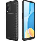 Techno Guru Oppo A54 4g Kılıf Karbon Desenli Şık Darkon Premium Silikon Kapak - Siyah