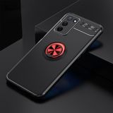 Techno Guru Oppo A55 5g Ultra Koruma Sağlayan Stant Özellikli Yüzüklü Ravel Silikon Kılıf - Siyah - Kırmızı