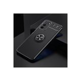 Techno Guru Oppo A55 5g Ultra Koruma Sağlayan Stant Özellikli Yüzüklü Ravel Silikon Kılıf - Siyah