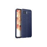 Techno Guru Oppo A73 Deri Desenli Yüksek Koruma Sağlayan Niss Premium Silikon Kılıf - Lacivert