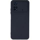 Techno Guru Poco M4 Pro 4g Kılıf Içi Kadife Kaplı Nano Silikon Kapak - Lacivert