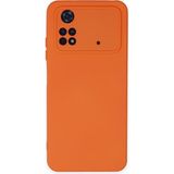 Techno Guru Poco M4 Pro 4g Kılıf Içi Kadife Kaplı Nano Silikon Kapak - Turuncu