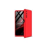 Techno Guru Realme 6 3 Parçalı Tam Koruma Şık Astrea Premium Sert Kılıf - Kırmızı