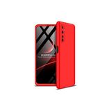 Techno Guru Realme 6 Pro 3 Parçalı Tam Koruma Şık Astrea Premium Sert Kılıf - Kırmızı