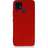 Techno Guru Realme C25S Kılıf Içi Kadife Kaplı Nano Silikon Kapak - Kırmızı