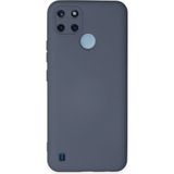 Techno Guru Realme C25Y Kılıf Içi Kadife Kaplı Nano Silikon Kapak - Gri
